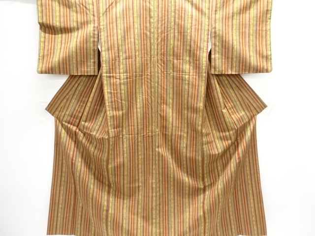 JAPANESE KIMONO / TSUMUGI / WOVEN STRIPE 